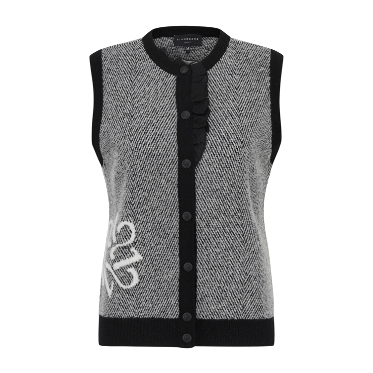 Áo knit golf nữ — St Andrews (Đen) | Seoul Golf Fashion