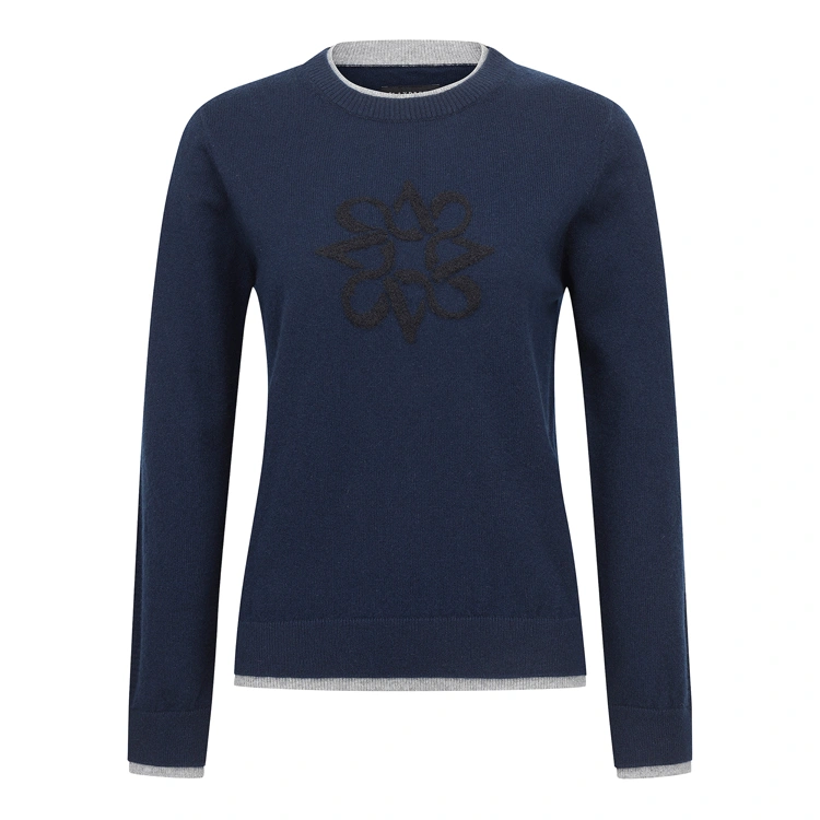 Áo knit golf nữ — St Andrews (Xanh navy) | Seoul Golf Fashion