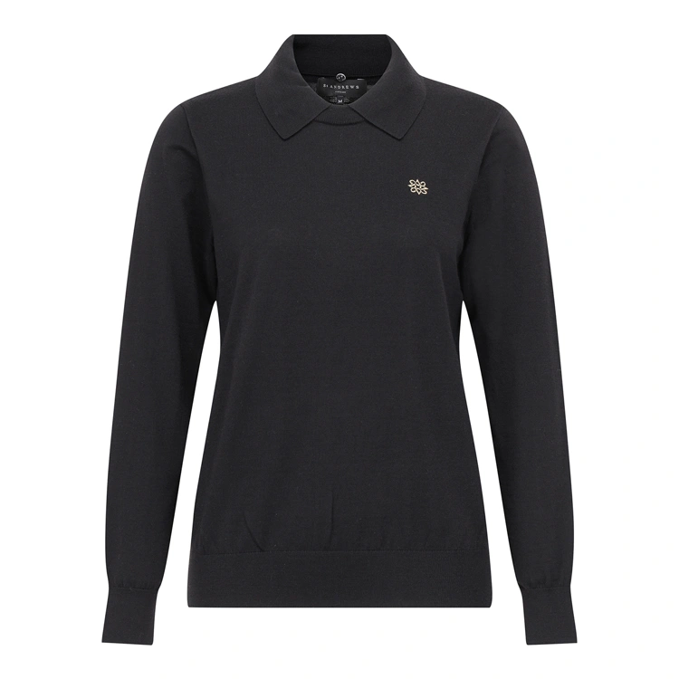 Áo knit golf nữ — St Andrews (Đen) | Seoul Golf Fashion
