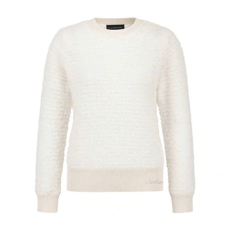 Áo knit golf nữ — St Andrews (Trắng) | Seoul Golf Fashion