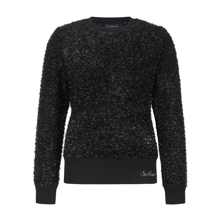 Áo knit golf nữ — St Andrews (Đen) | Seoul Golf Fashion