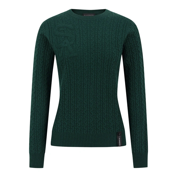 Áo knit golf nữ — St Andrews (Xanh lá) | Seoul Golf Fashion