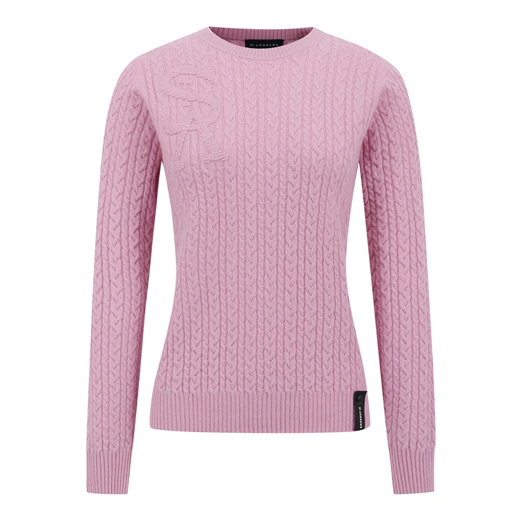 Áo knit golf nữ — St Andrews (Hồng) | Seoul Golf Fashion