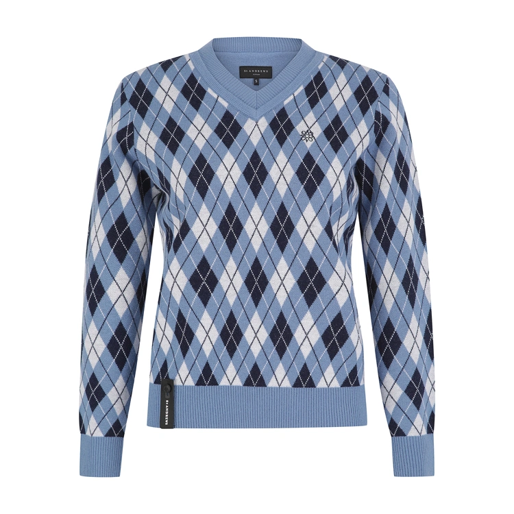 Áo knit golf nữ — St Andrews (Xanh dương) | Seoul Golf Fashion