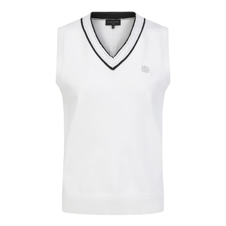 Áo vest golf nữ — St Andrews (Trắng) | Seoul Golf Fashion