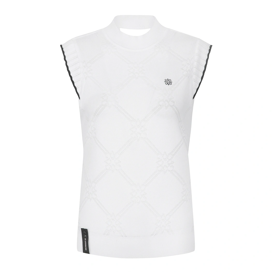 Áo vest golf nữ — St Andrews (Trắng) — St Andrews | Seoul Golf Fashion