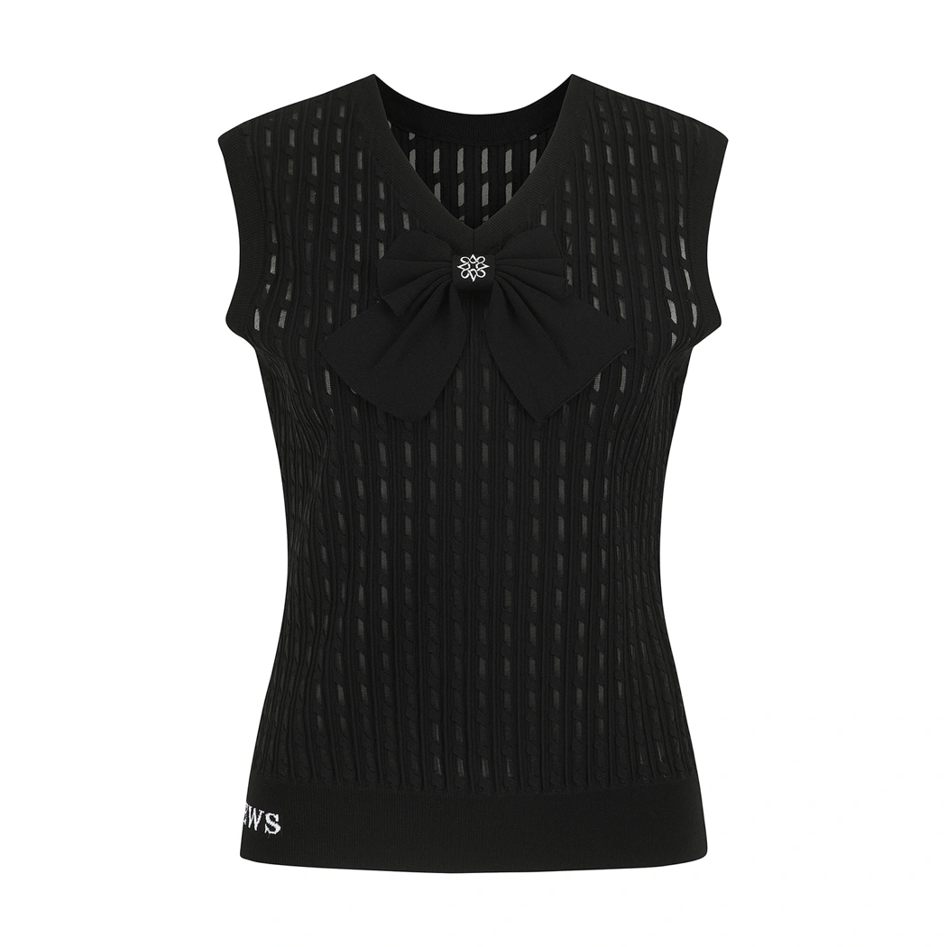 Áo vest golf nữ — St Andrews (Đen) — St Andrews | Seoul Golf Fashion