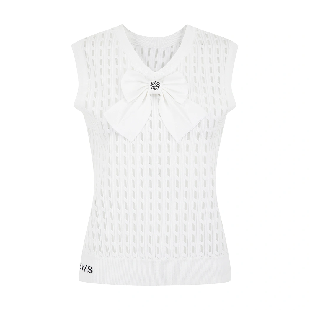 Áo vest golf nữ — St Andrews (Trắng) — St Andrews | Seoul Golf Fashion
