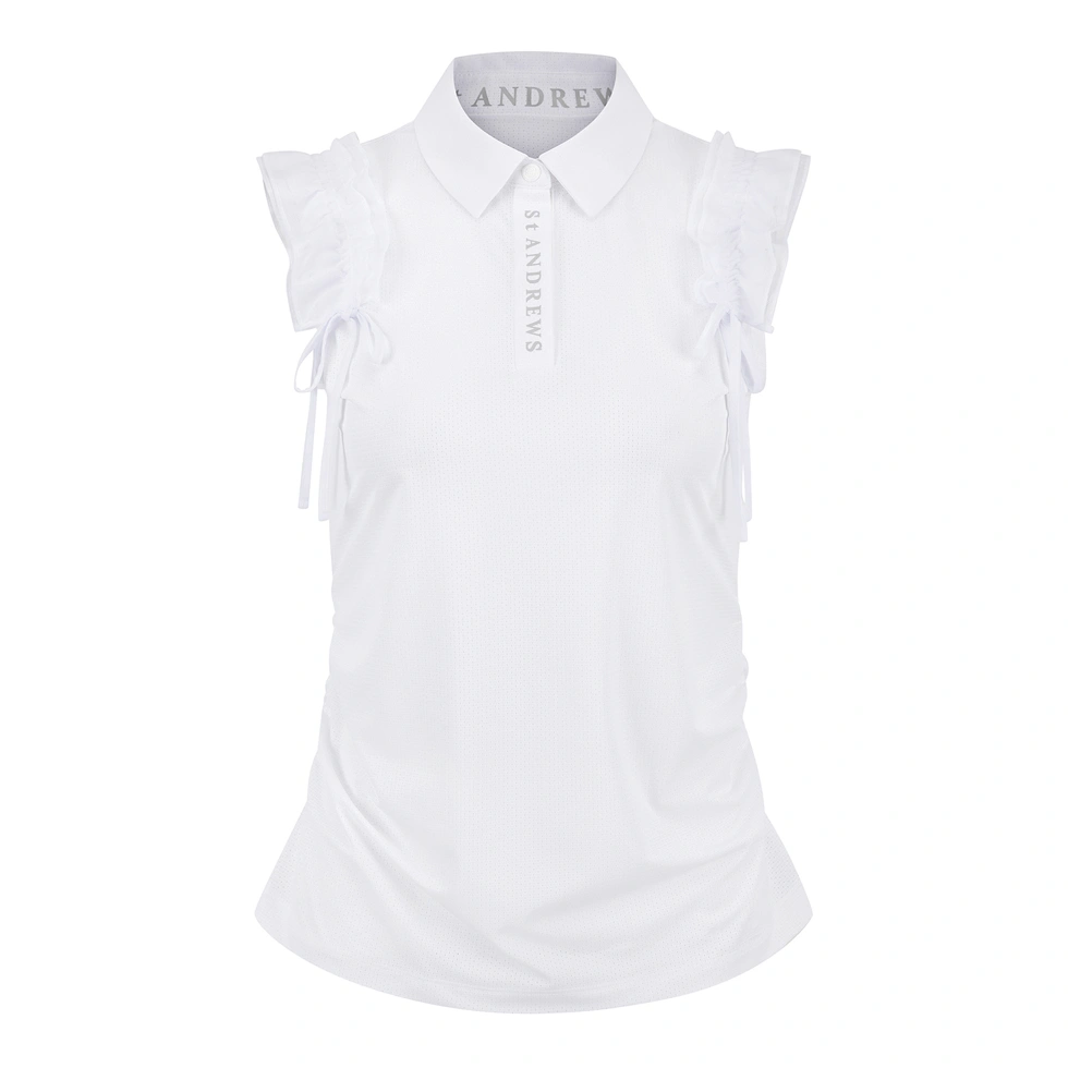 Áo vest golf nữ — St Andrews (Trắng) — St Andrews | Seoul Golf Fashion