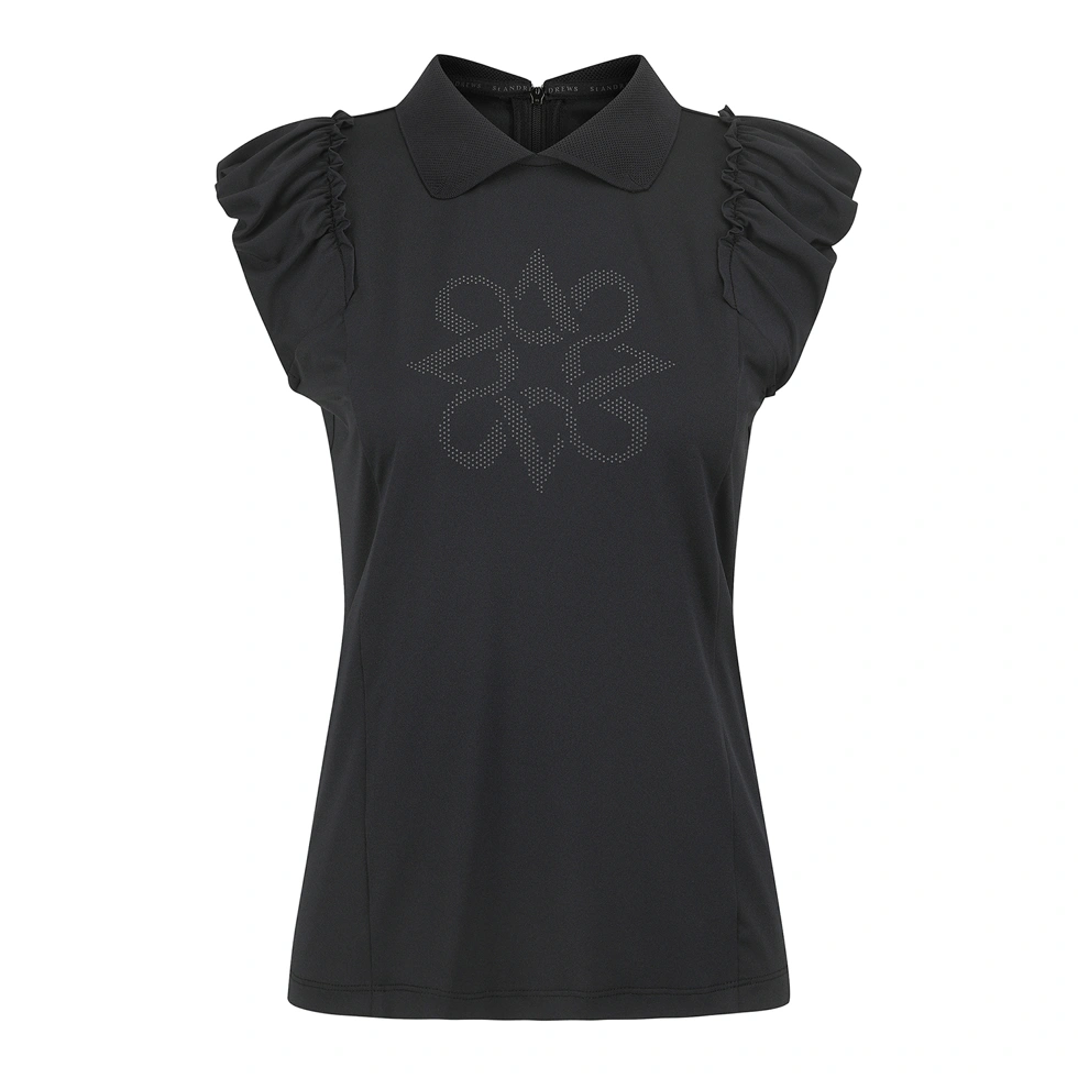 Áo vest golf nữ — St Andrews (Đen) — St Andrews | Seoul Golf Fashion