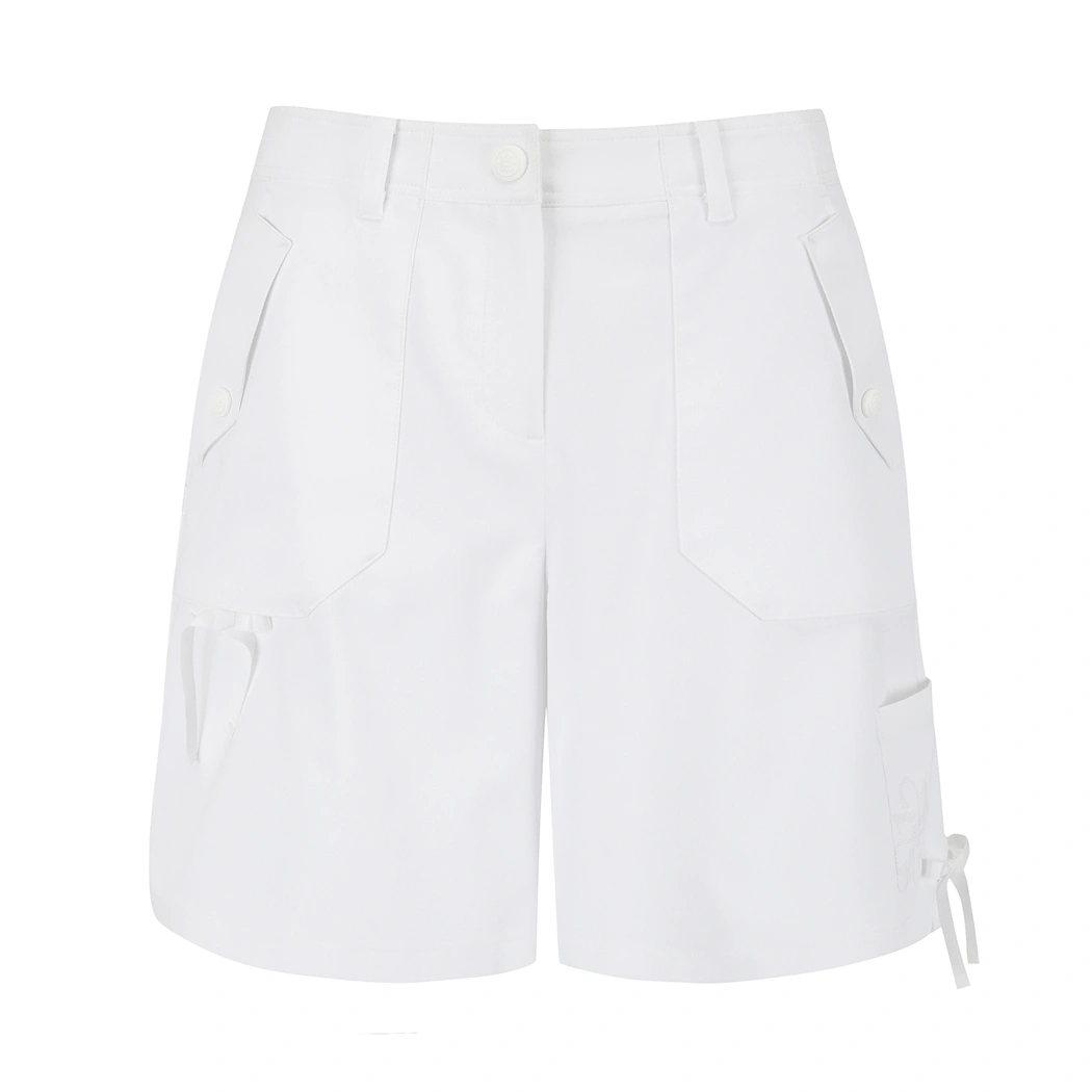 Quần short golf nữ — St Andrews (Trắng) — St Andrews | Seoul Golf Fashion