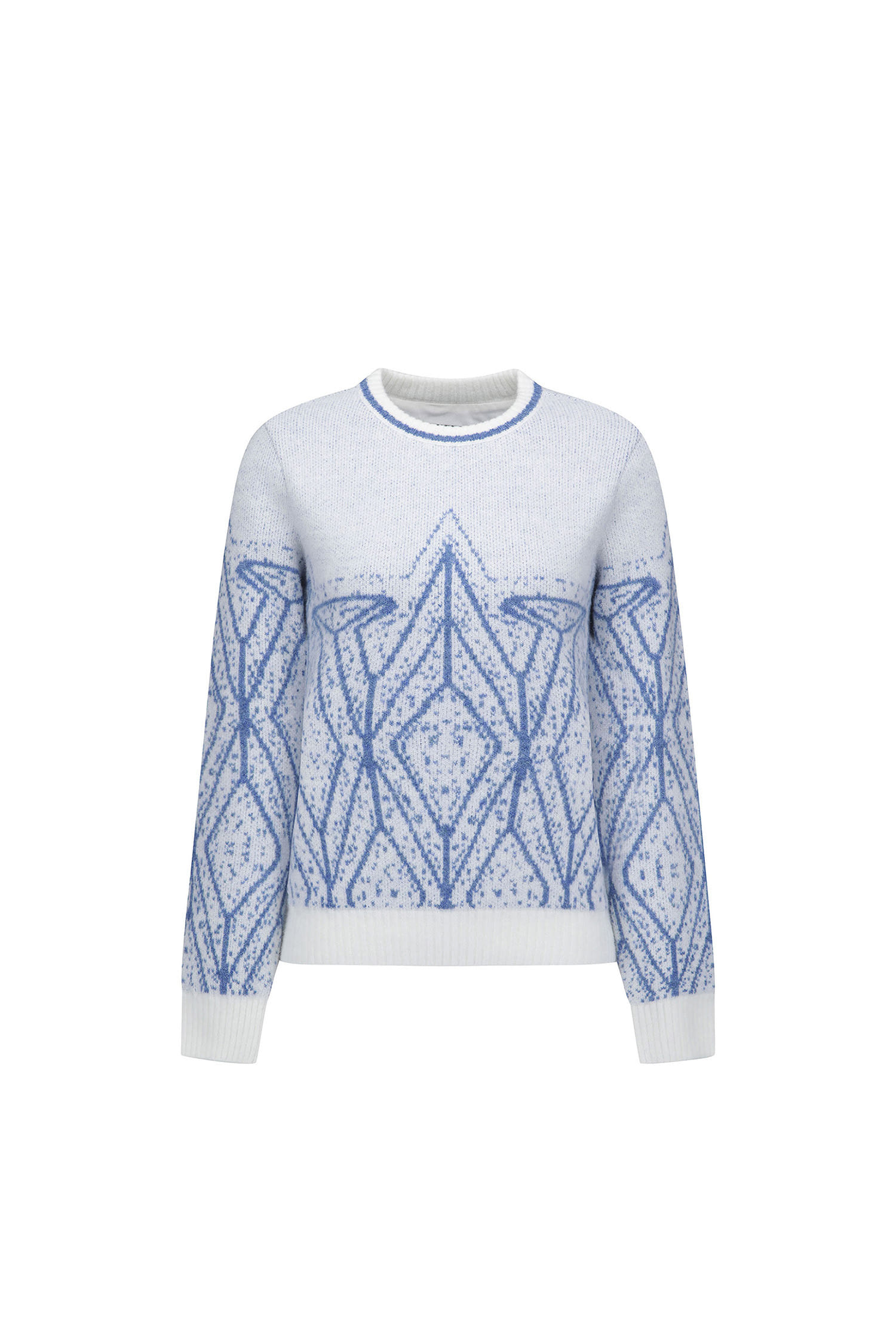 WOMEN WI FUZZY LOGO POINT SWEATER | Seoul Golf Fashion