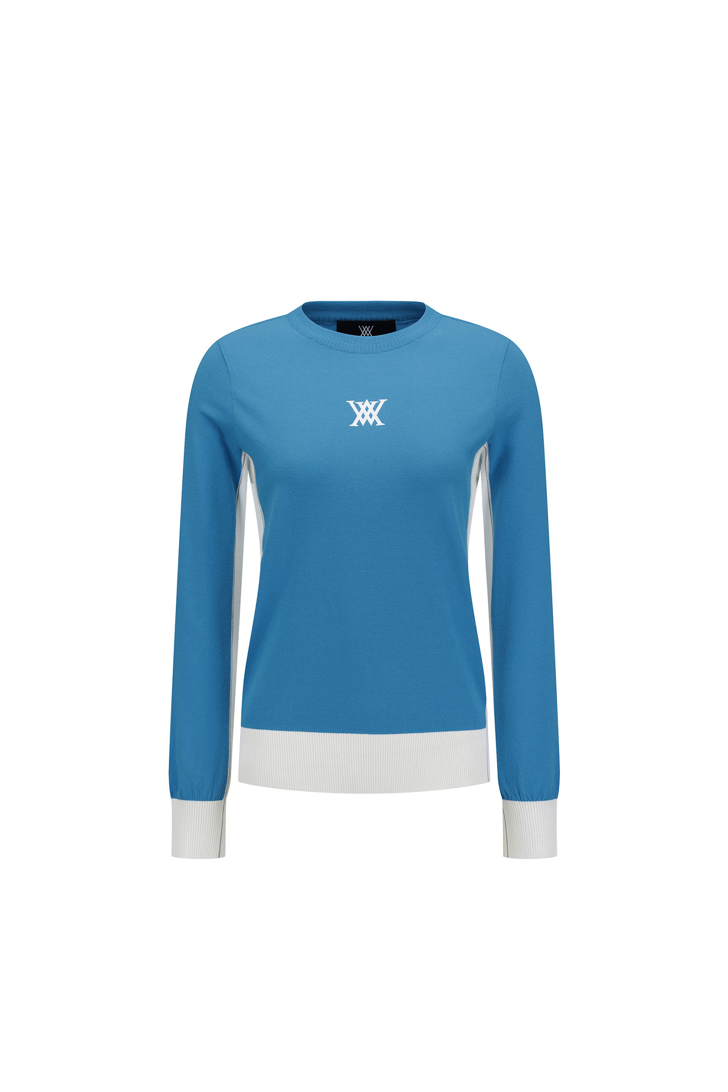WOMEN FA ROUND SWEATER_BL | Seoul Golf Fashion
