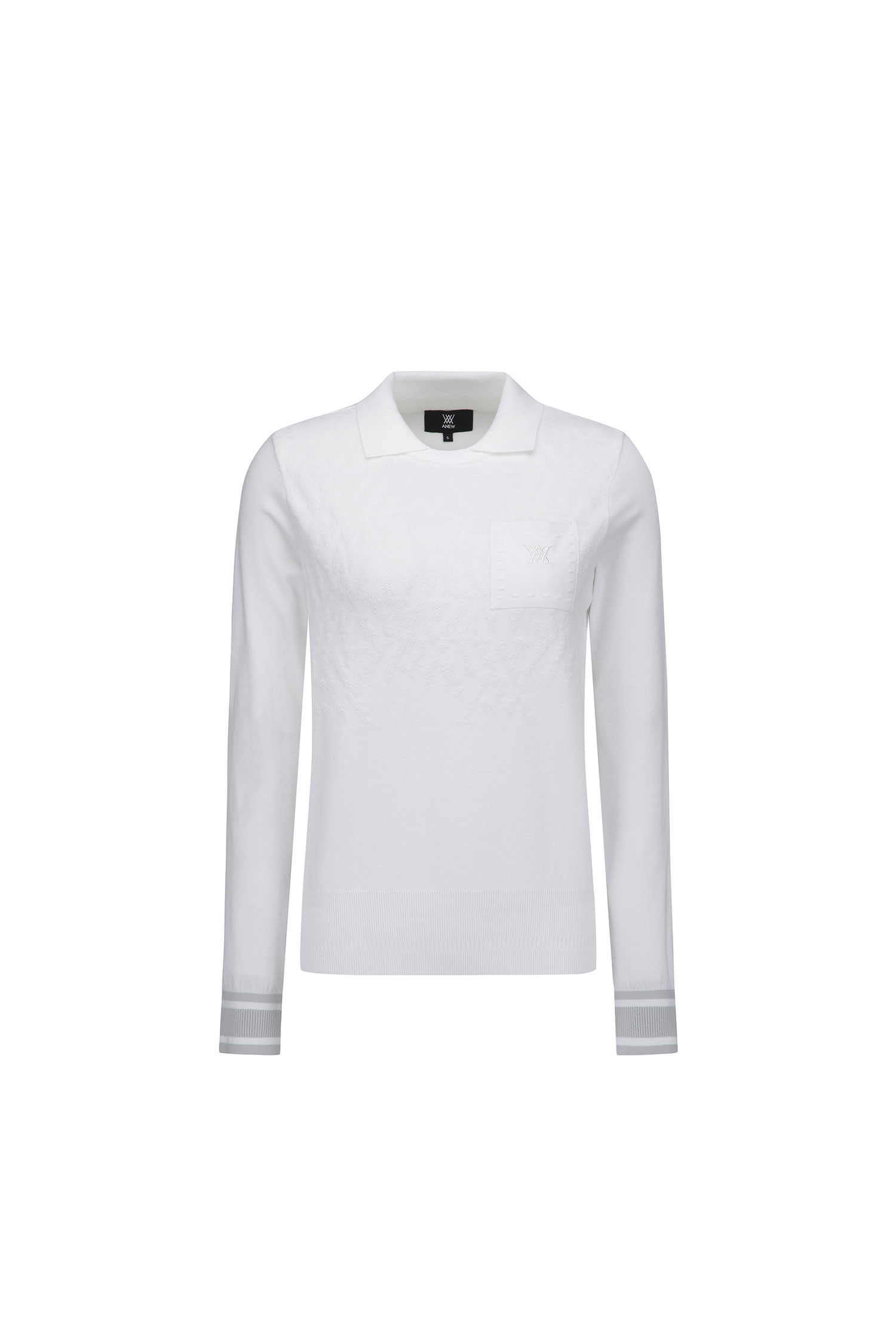 WOMEN FA LOGO PATTERN SWEATER_WH | Seoul Golf Fashion