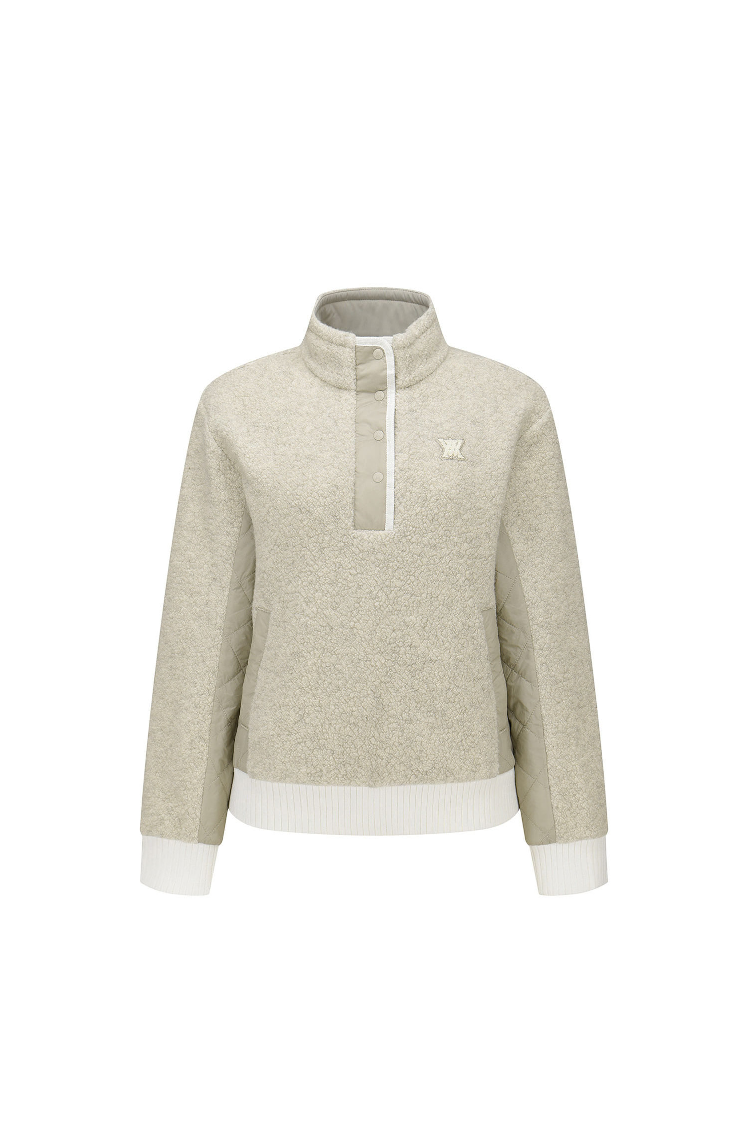 WOMEN WI HIGH NECK LONG T-SHIRT_CR | Seoul Golf Fashion