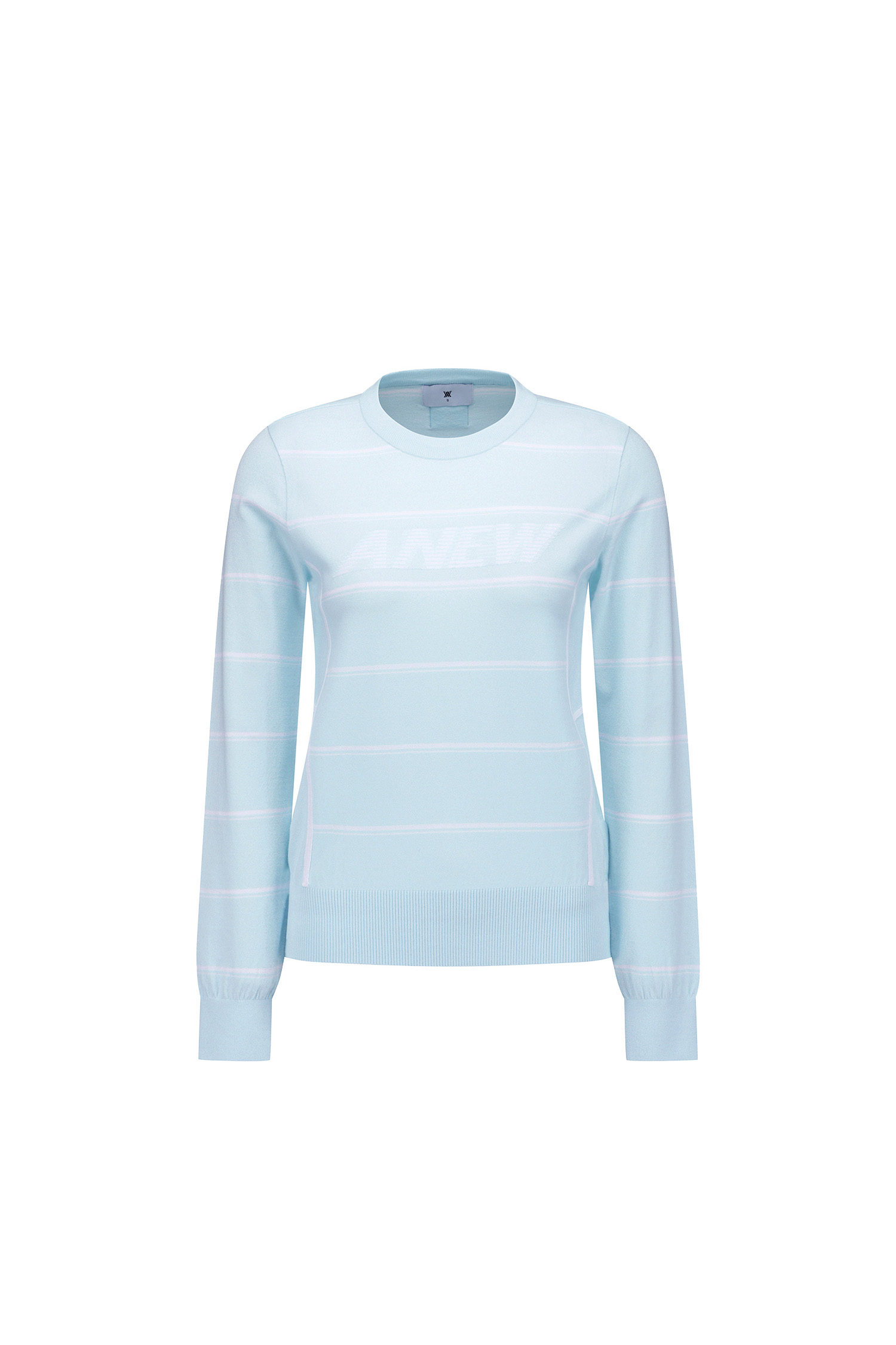 WOMEN STRIPE ROUND SWEATER_IB | Seoul Golf Fashion