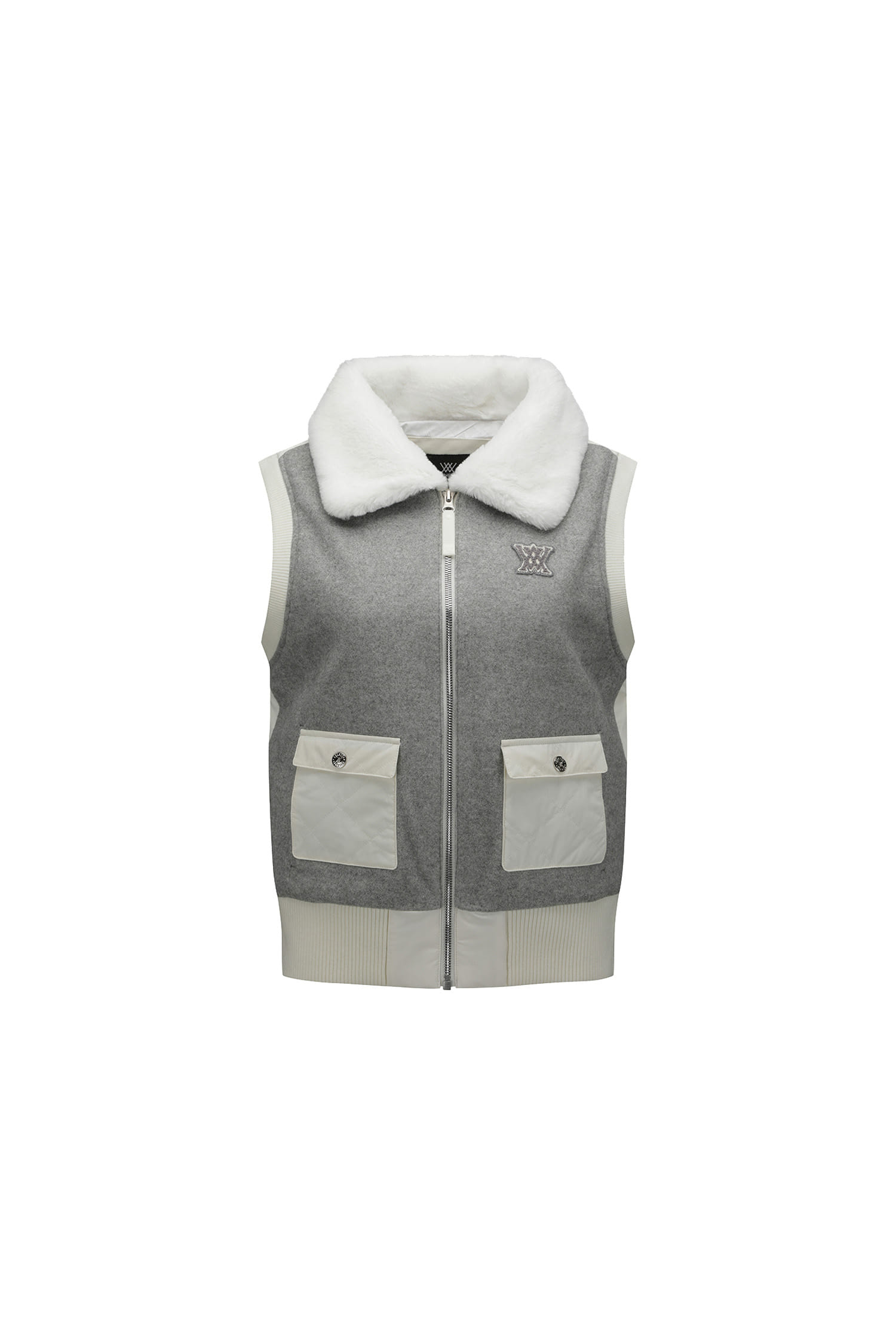 WOMEN WI WIDE COLLAR DOWN VEST_MG | Seoul Golf Fashion
