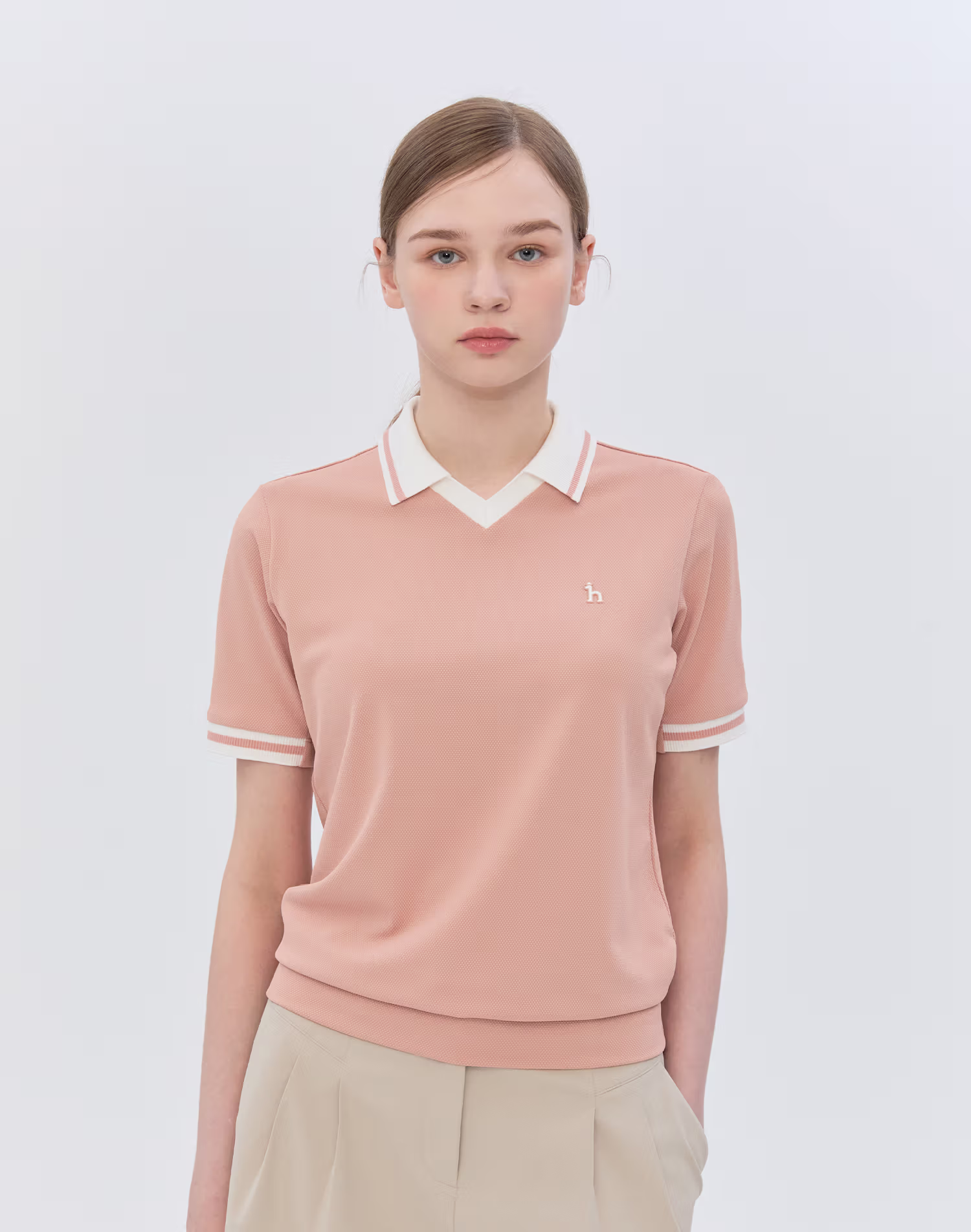Áo polo tay ngắn in logo san hô — Hazzys | Seoul Golf Fashion