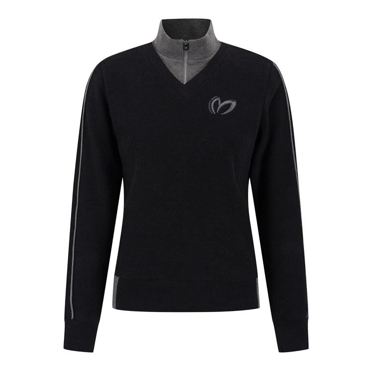 Áo knit golf nữ — Master Bunny Edition (Đen) | Seoul Golf Fashion