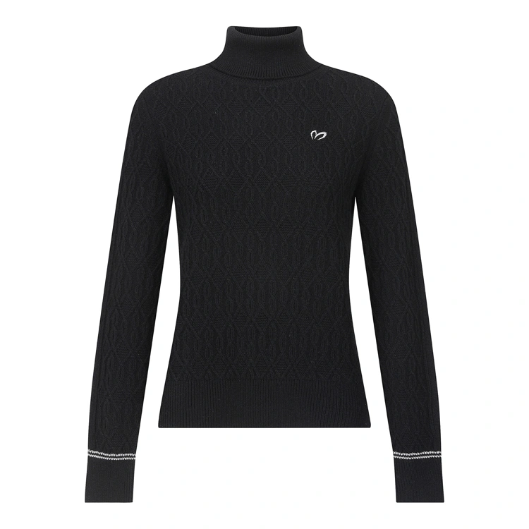 Áo knit golf nữ — Master Bunny Edition (Đen) | Seoul Golf Fashion