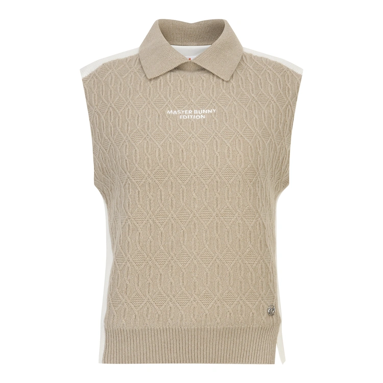 Áo vest golf nữ — Master Bunny Edition (Be) | Seoul Golf Fashion