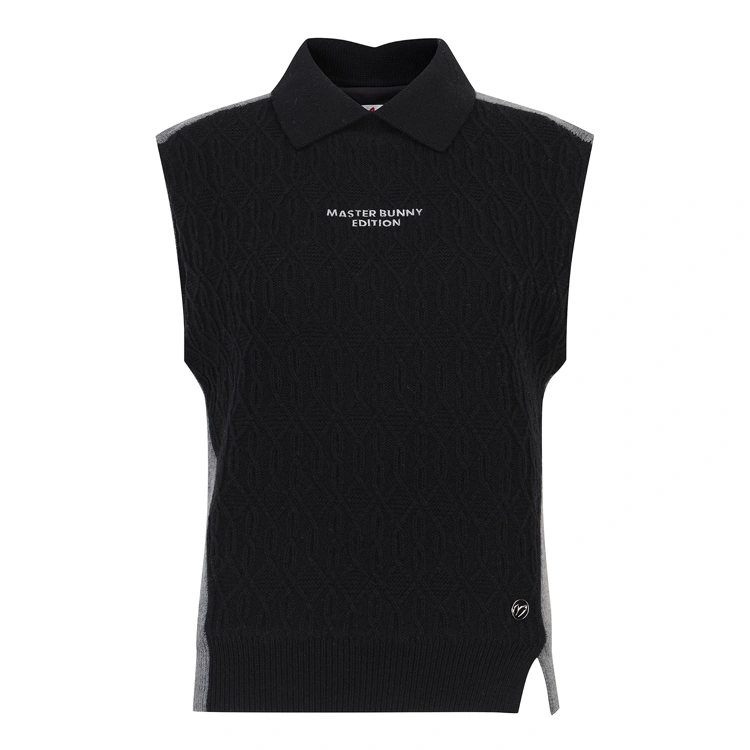 Áo vest golf nữ — Master Bunny Edition (Đen) | Seoul Golf Fashion