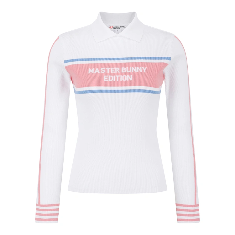 Áo knit golf nữ — Master Bunny Edition (Trắng) | Seoul Golf Fashion