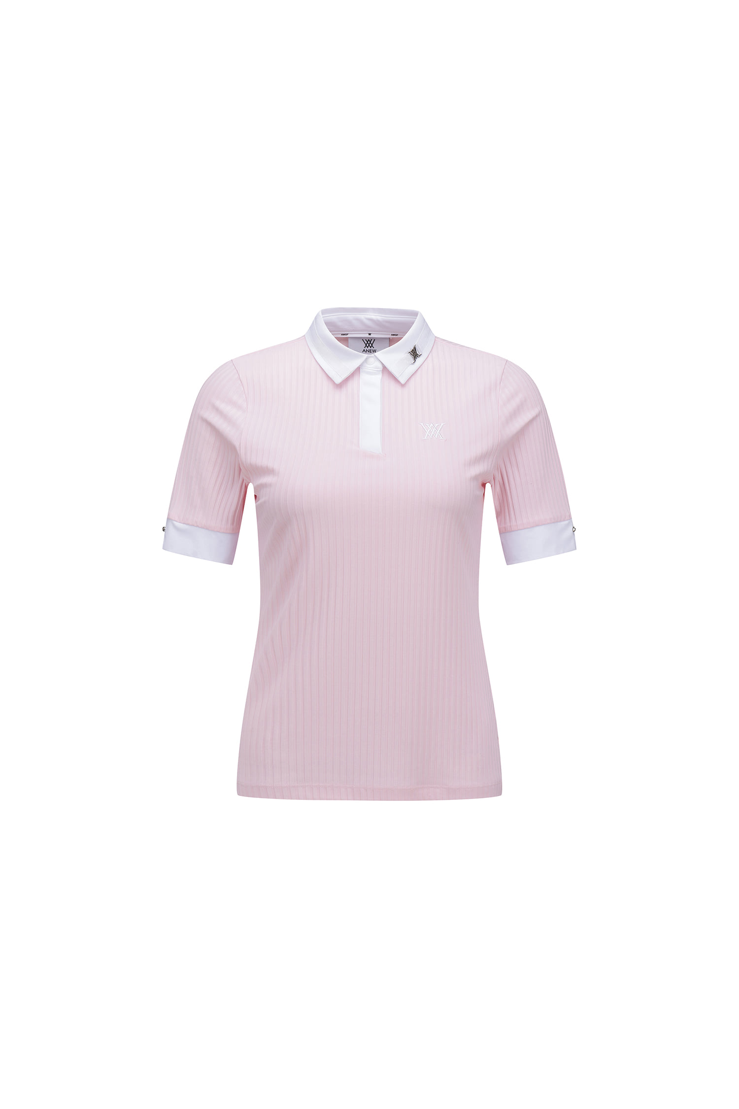 Áo golf nữ tay lỡ cổ bẻ phối màu hồng pastel — OUTLET | Seoul Golf Fashion