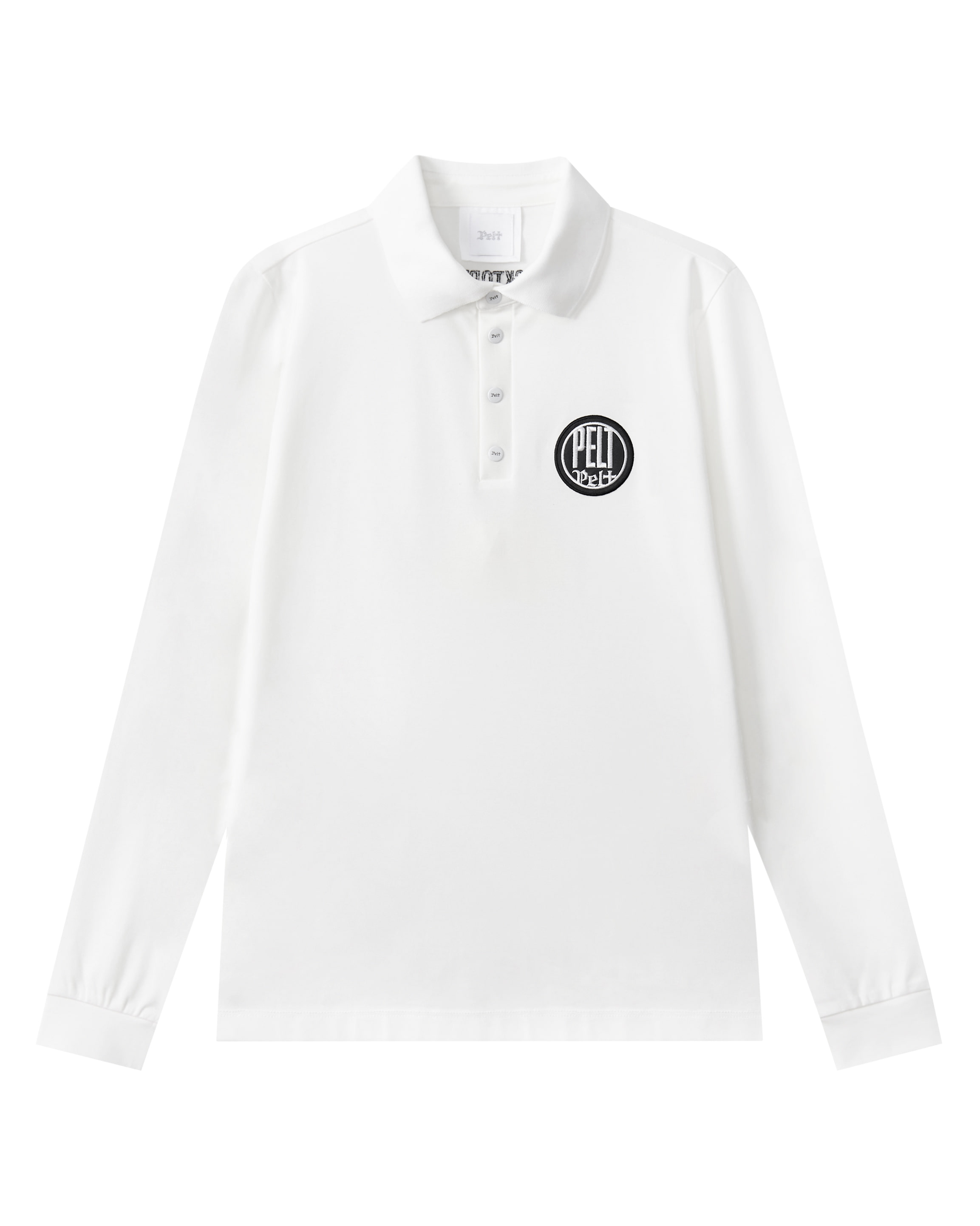 Áo dài tay PK với logo thêu tròn. | Seoul Golf Fashion