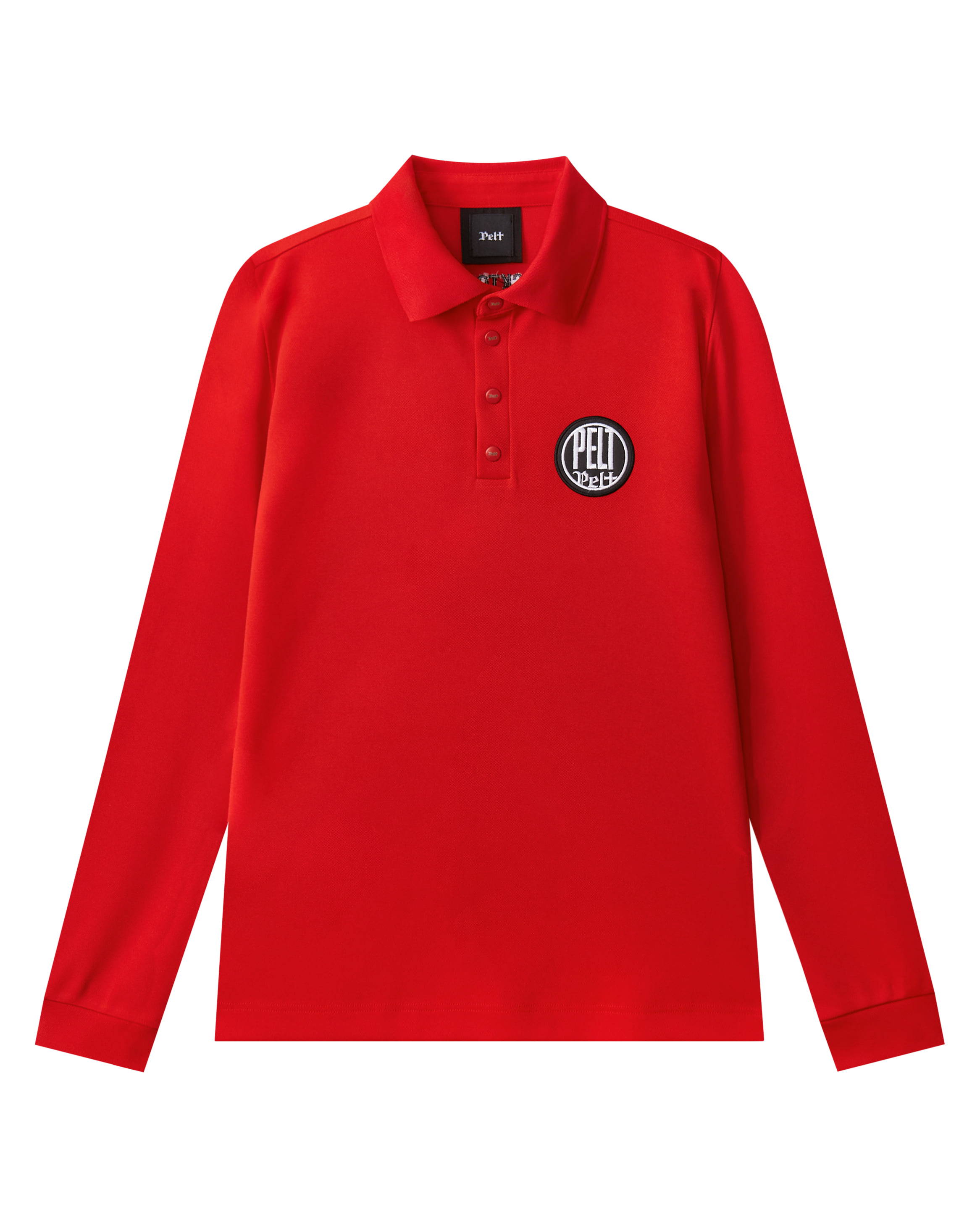 Áo dài tay PK với logo thêu tròn. | Seoul Golf Fashion