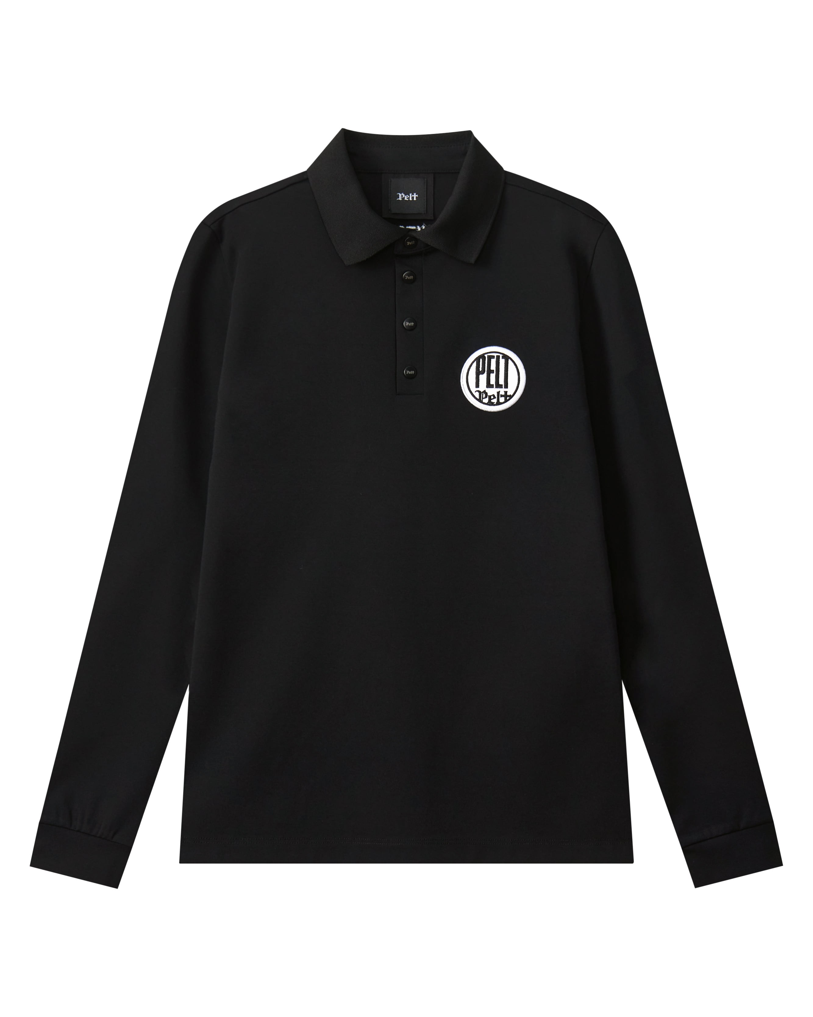 Áo dài tay PK với logo thêu tròn. | Seoul Golf Fashion