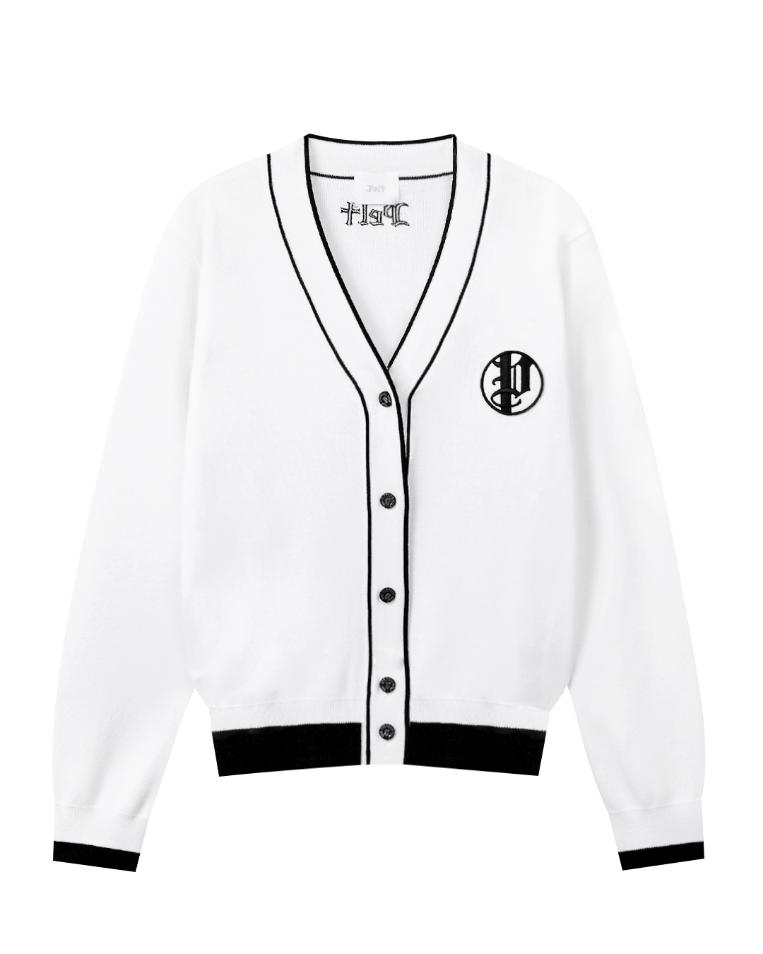 Áo khoác cardigan dệt kim cổ chữ V dáng suông, chất liệu nỉ. | Seoul Golf Fashion