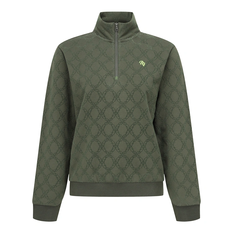 Áo knit golf nữ — Pearly Gates (Kaki) | Seoul Golf Fashion
