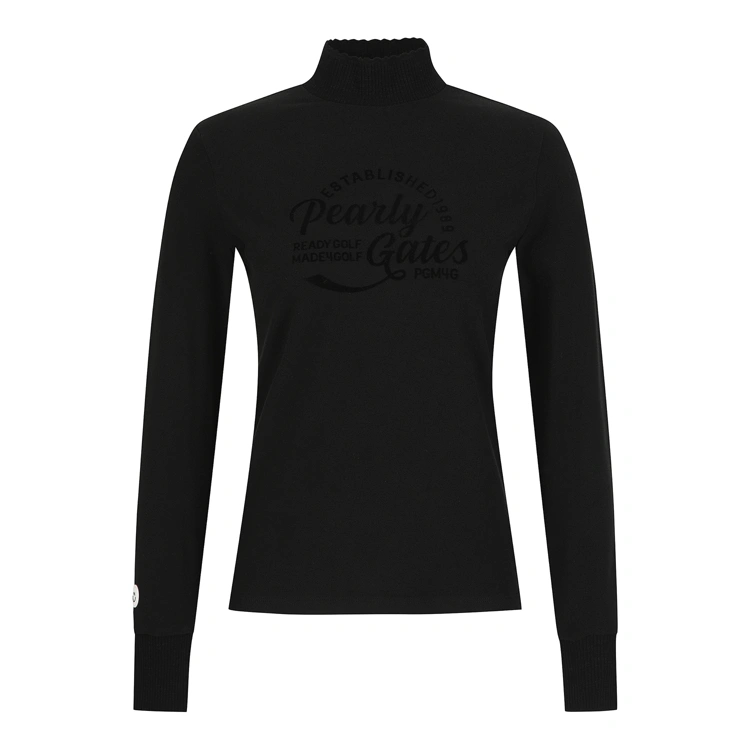 Áo knit golf nữ — Pearly Gates (Đen) | Seoul Golf Fashion