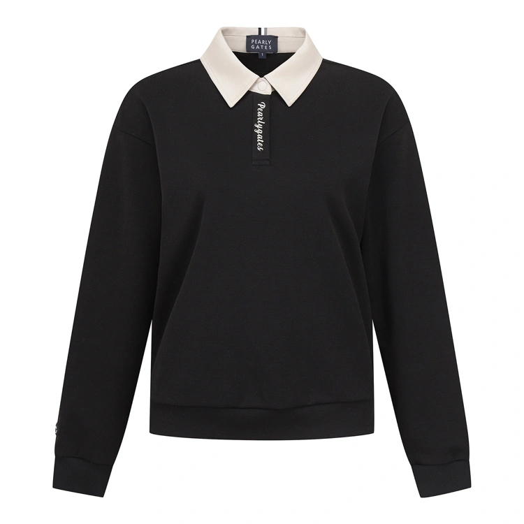 Áo knit golf nữ — Pearly Gates (Đen) | Seoul Golf Fashion