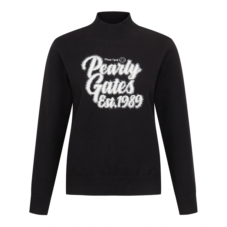 Áo knit golf nữ — Pearly Gates (Đen) | Seoul Golf Fashion
