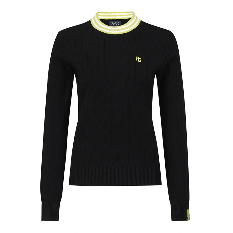Áo knit golf nữ — Pearly Gates (Đen) | Seoul Golf Fashion