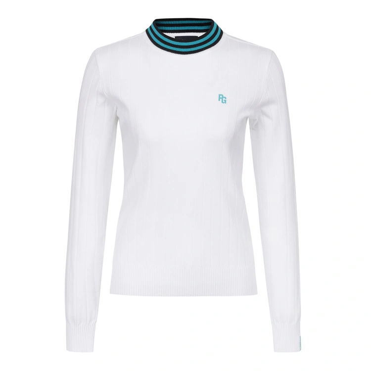 Áo knit golf nữ — Pearly Gates (Trắng) | Seoul Golf Fashion