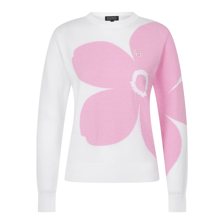 Áo knit golf nữ — Pearly Gates (Trắng) | Seoul Golf Fashion