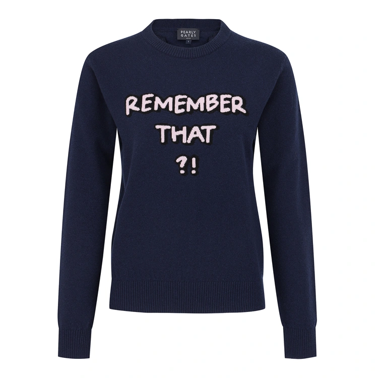 Áo knit golf nữ — Pearly Gates (Xanh navy) | Seoul Golf Fashion