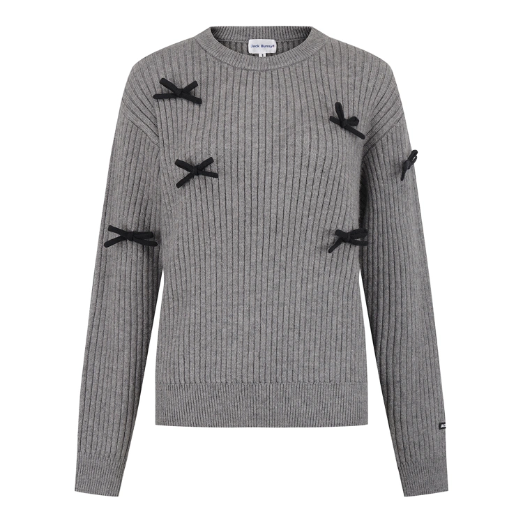 Áo knit golf nữ — Pearly Gates (Xám) | Seoul Golf Fashion