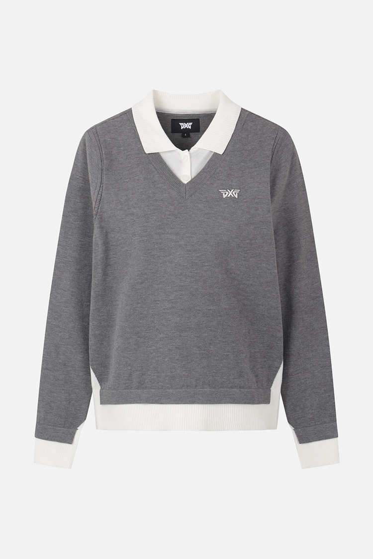 Áo len nữ giả nhiều lớp | Seoul Golf Fashion