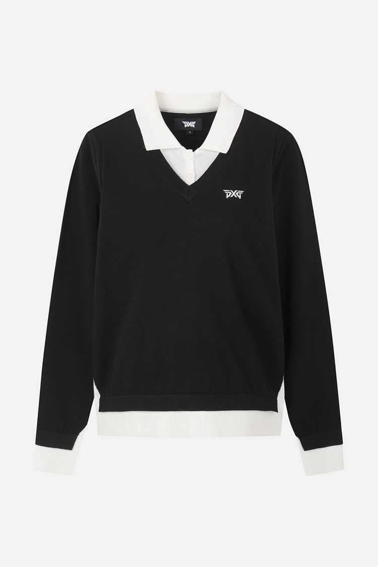 Áo len nữ giả nhiều lớp | Seoul Golf Fashion
