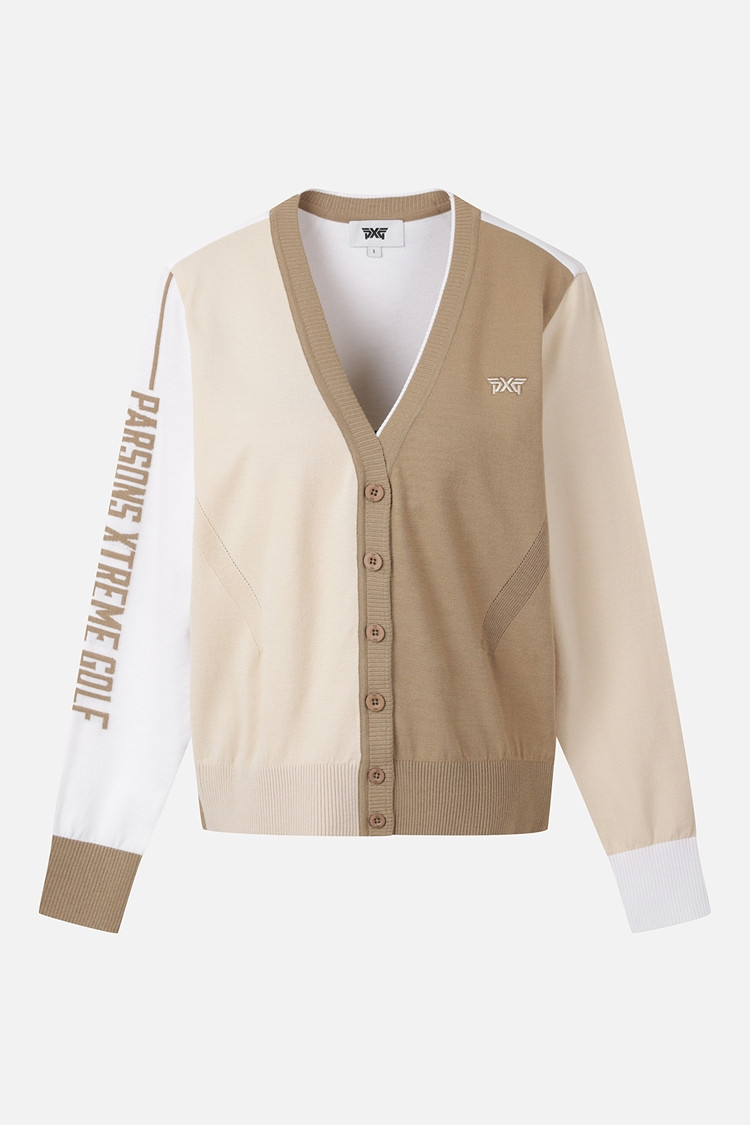 Áo khoác cardigan dệt kim cổ chữ V dành cho nữ | Seoul Golf Fashion