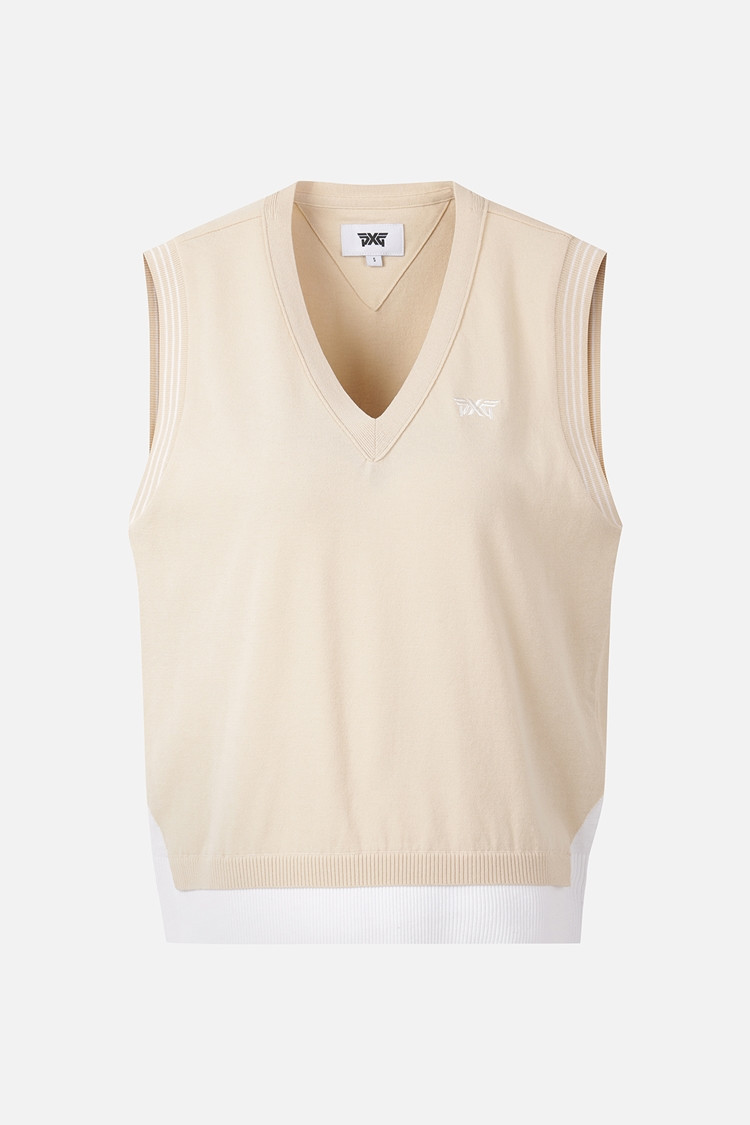 Áo vest dệt kim cổ chữ V dành cho nữ | Seoul Golf Fashion