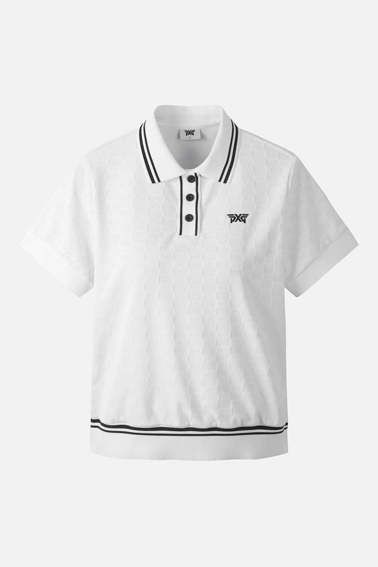 Áo nữ tay ngắn cổ jacquard — PXG | Seoul Golf Fashion