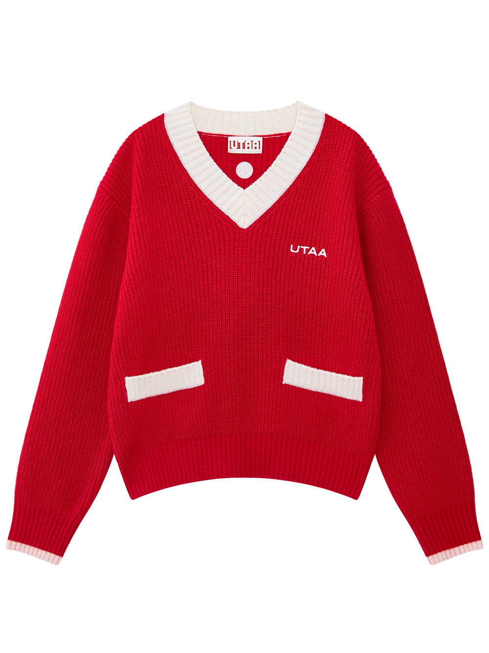 Áo len cashmere cổ chữ V có túi Crucial — UTAA Knit