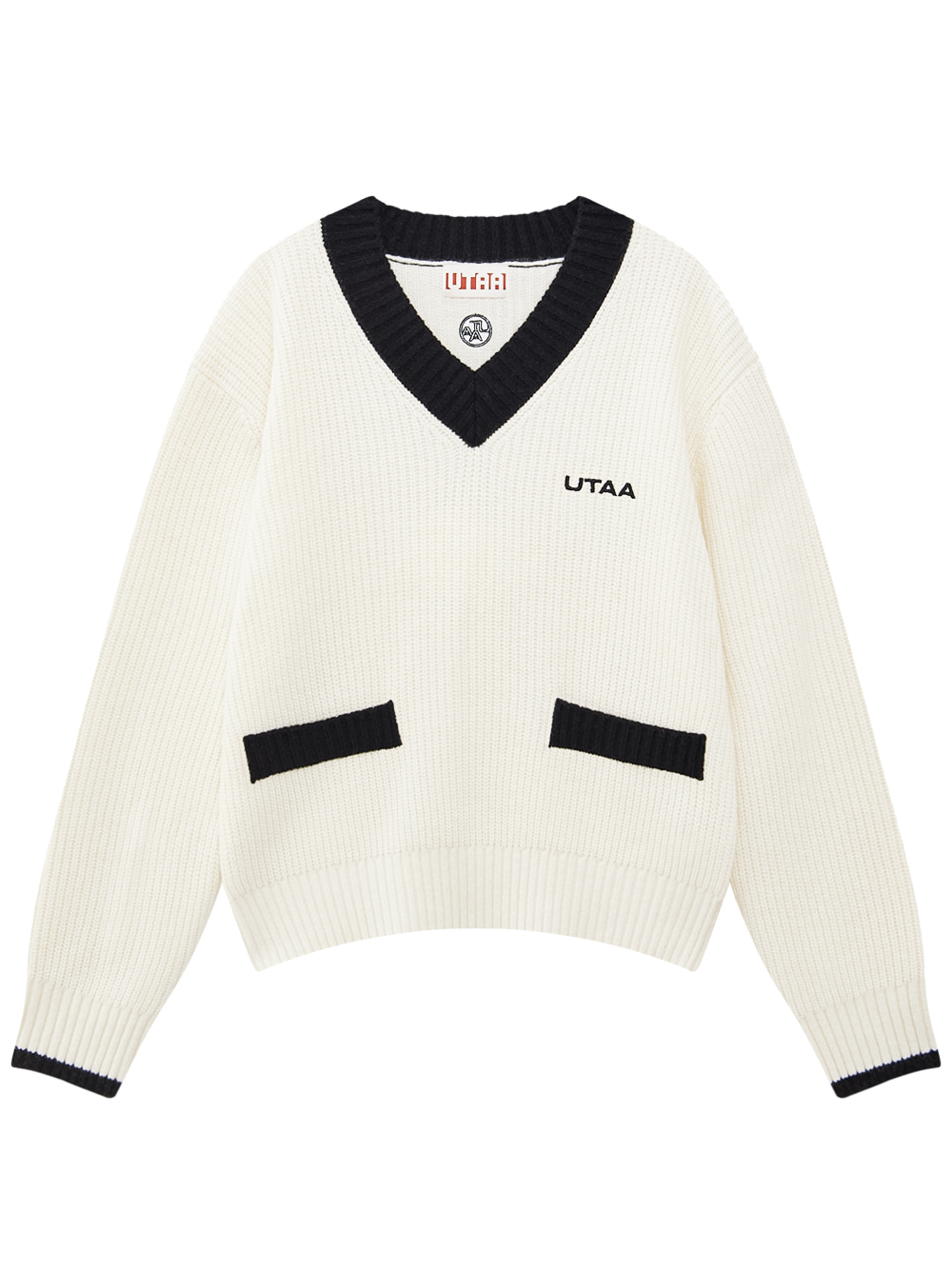 Áo len cashmere cổ chữ V có túi Crucial — UTAA Knit