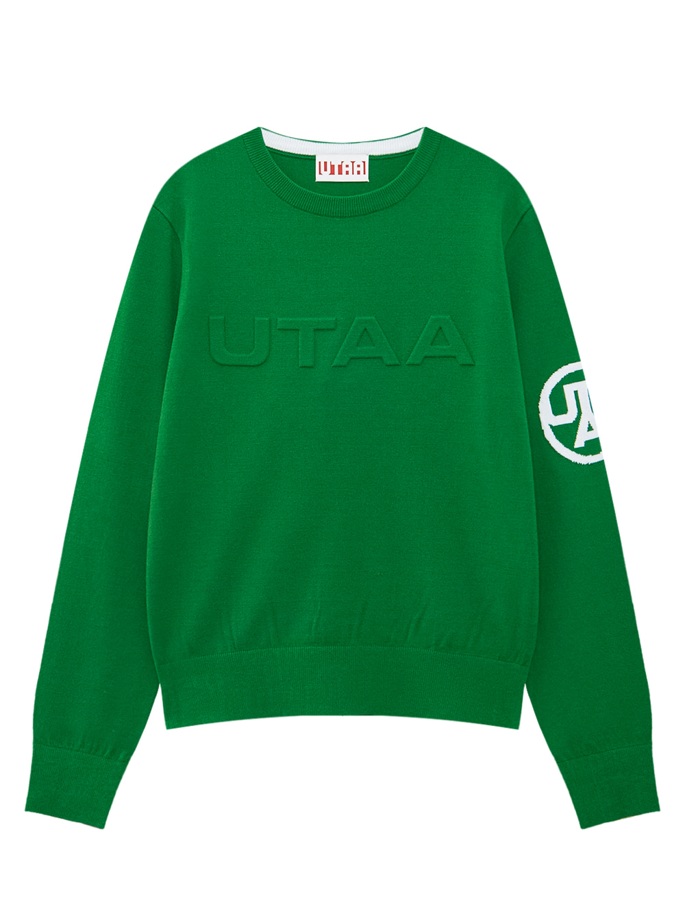 Áo len dệt kim màu neon in logo nổi — UTAA Knit