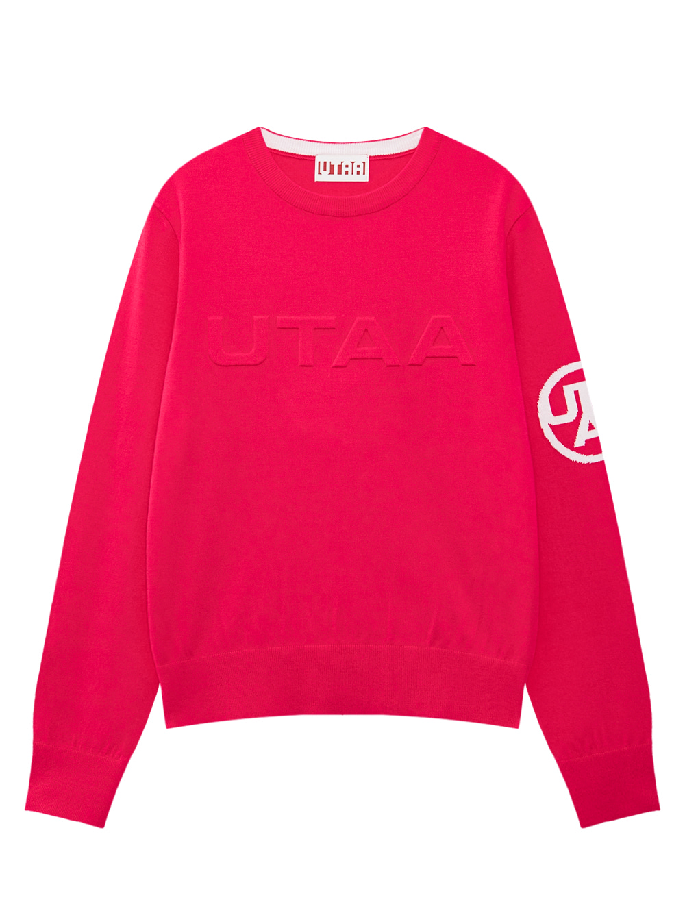 Áo len dệt kim màu neon in logo nổi — UTAA Knit